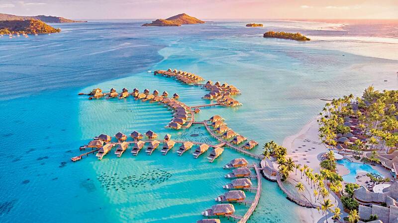 Bora bora pearl resort Otemanu View Aerial view